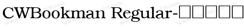 CWBookman Regular字体转换
